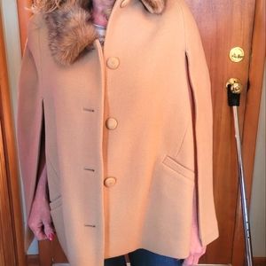 Talbots women's size M/12 jacket/vest with faux fur.